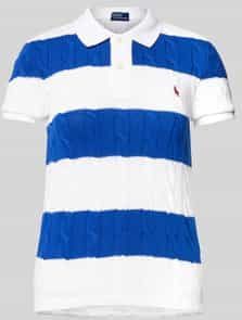 Slim fit poloshirt in gebreide look