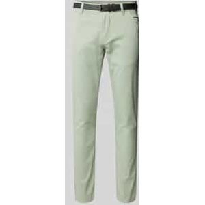 Clasic stretch fit chino met riem