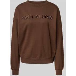 Sweatshirt met statementstitching, model 'SOUL STUDIO'