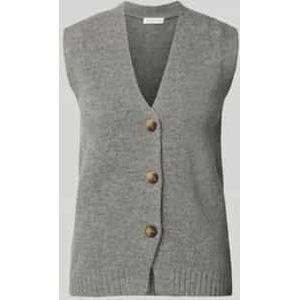 Mouwloos vest van wol met V-hals