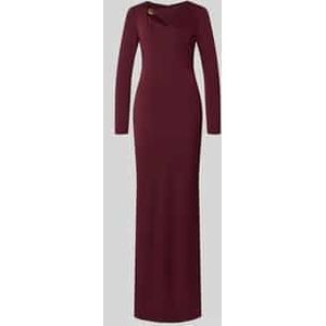 Avondjurk met cut-out en knoopdetail, model 'BURLINCE'