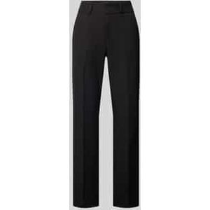 Straight leg stoffen broek met persplooien, model 'LARA CHIC'