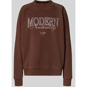 Oversized sweatshirt met ribboorden, model 'Maxime'