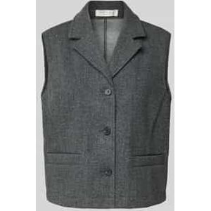 Gilet met reverskraag en paspelzakken