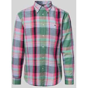 Tommy Hilfiger - Vrijetijdsoverhemd - Regular Fit - All-over Motief - Katoen en Linnen