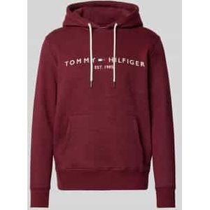 Sweater - Zwart - Sweatstof - Capuchon met Trekkoord - Logoprint