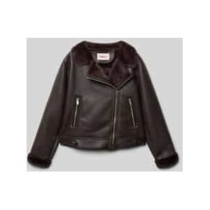 Regular fit jack in leerlook van teddybont, model 'STARRY'