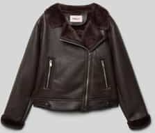 Regular fit jack in leerlook van teddybont, model 'STARRY'