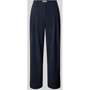 Baggy fit stoffen broek met plooien, model 'Henrika'