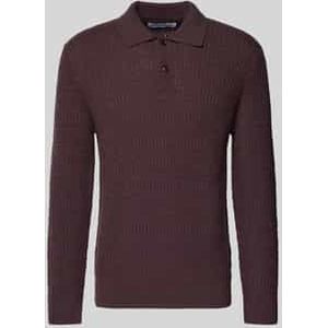 Gebreide pullover van wolmix met polokraag, model 'CAIDEN'