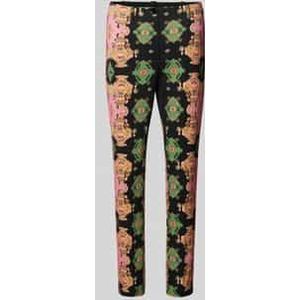 Korte stoffen broek met bandplooien, model 'Sidney'