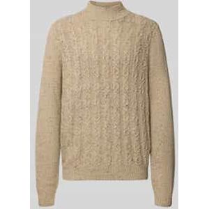 FYNCH-HATTON - Gebreide Trui - Winter White - Met Kabelpatroon