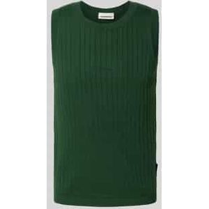 Gebreide spencer met labelstitching