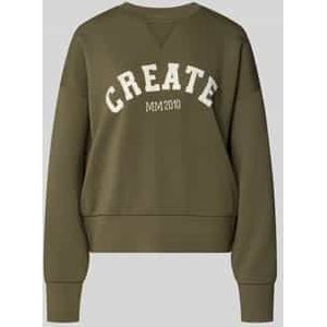 Sweatshirt van viscosemix met ronde hals, model 'CELLI'