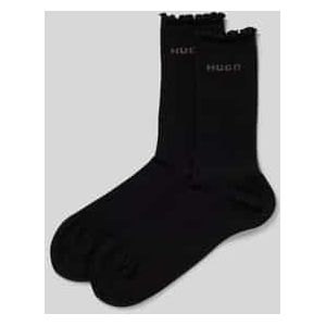 HUGO - Basic Sokken - Zwart - 2 Paar - Katoenmix