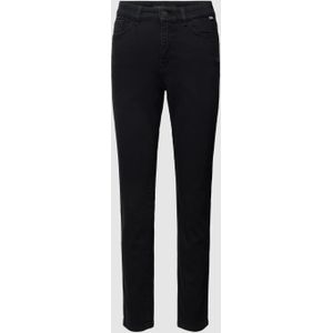 Slim fit jeans met labeldetail