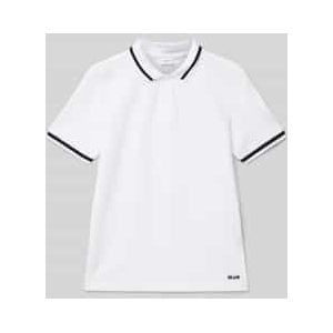 Regular fit poloshirt van katoen-piqué met contraststrepen