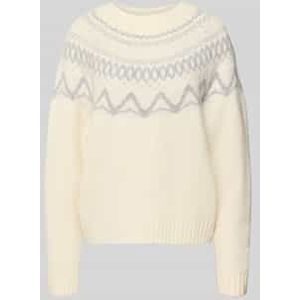 Fynch-Hatton - Regular Fit - Damespullover - Gebreide Look - Zuivere Wol