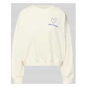 Sweatshirt met labelprint, model 'Sydney'