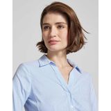MORE & MORE - Blouse 'BILLA' - Blauw/Wit - Klassieke Blouse
