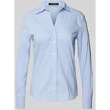 MORE & MORE - Blouse 'BILLA' - Blauw/Wit - Klassieke Blouse