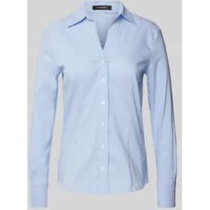 MORE & MORE - Blouse 'BILLA' - Blauw/Wit - Klassieke Blouse