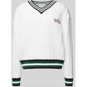 Gebreide pullover met kabelpatroon, model 'Retro Italia'