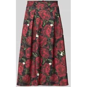 Midirok met stolpplooien, model 'Paulina'