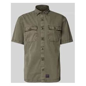 Regular fit vrijetijdsoverhemd met 1/2-mouwen, model 'Military'