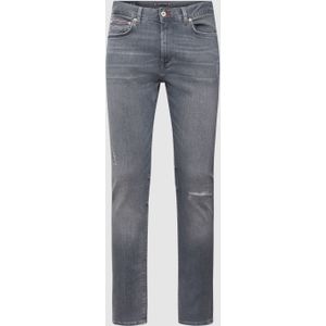 Jeans met labelpatch van leer, model 'BLEECKER'