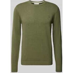 Gebreide pullover met geribde ronde hals, model 'JUPITER'