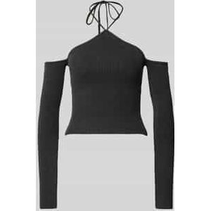 Gebreide pullover met halter