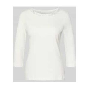 T-shirt met siersteentjes en 3/4-mouwen