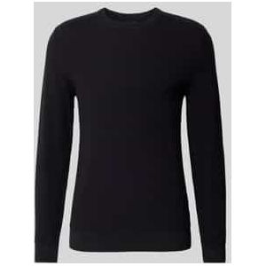 Gebreide pullover met structuurmotief en ronde hals