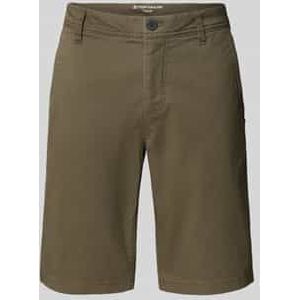 Slim fit bermuda van katoenmix