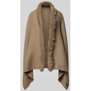 Poncho met imitatiebont