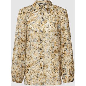 Blouseshirt met all-over motief, model 'Linaria Shirt'