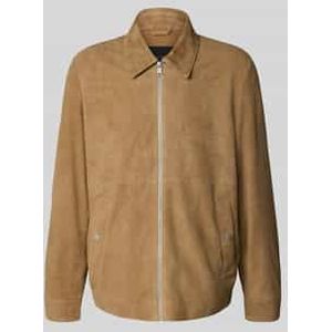 Marc O'Polo - Leren Jack - Geitenleer - Regular Fit - Wildleer-look