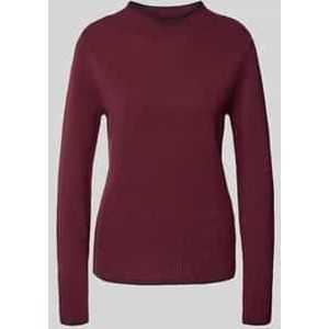 Regular fit shirt met lange mouwen van zuivere wol in gebreide look