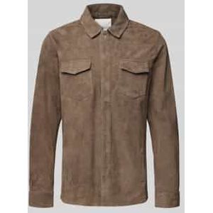 Profuomo - Overshirt - Bruin - 100% Leer