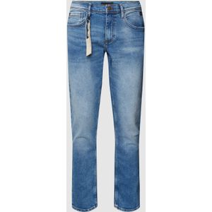 Regular fit jeans met labelpatch, model 'Blizzard'
