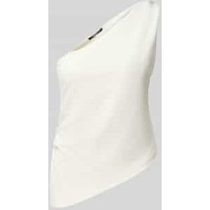 One shoulder-top met plooien