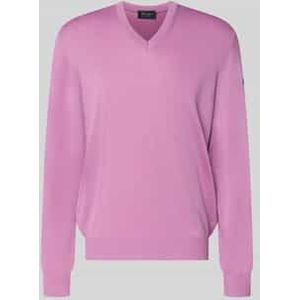 Gebreide pullover van scheerwol met V-hals