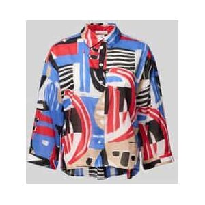 Regular fit overhemdblouse met 3/4-mouwen