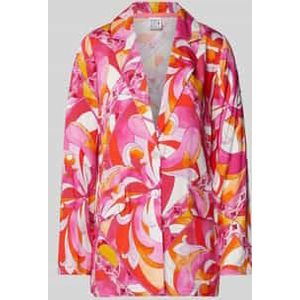 Blazer van viscose in all-over look