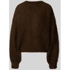Relaxed fit gebreide pullover van mohairmix, model 'CAMILLE'