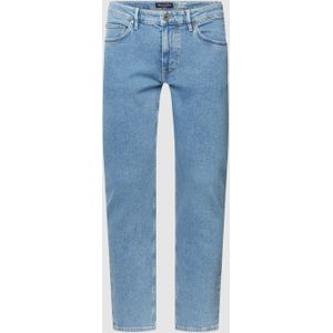 Slim fit jeans met contrastnaden, model 'Sjöbo'