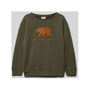 Sweatshirt met motiefpatch, model 'BEAR'