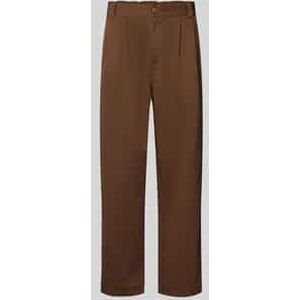 Regular fit bandplooibroek met steekzakken, model 'MARV'