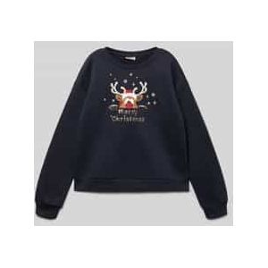 ONLY GIRLS - KOGYDA XMAS - Sweatshirt - Nachtblauw / Ombergrijs / Donkerrood / Wit
